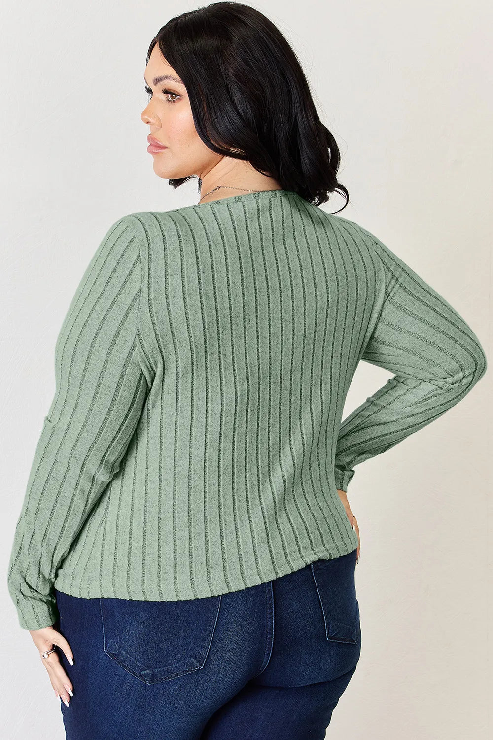 Basic Bae Full Size Ribbed Long Sleeve T-Shirt - PBNJ FASHIONS