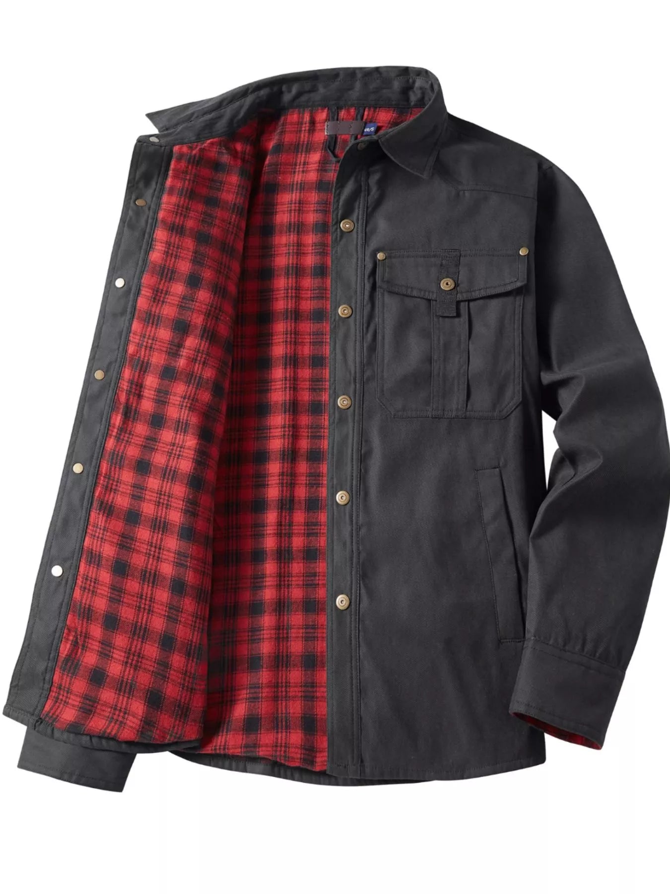 Men's Snap Down Long Sleeve Jacket - PBNJ FASHIONS