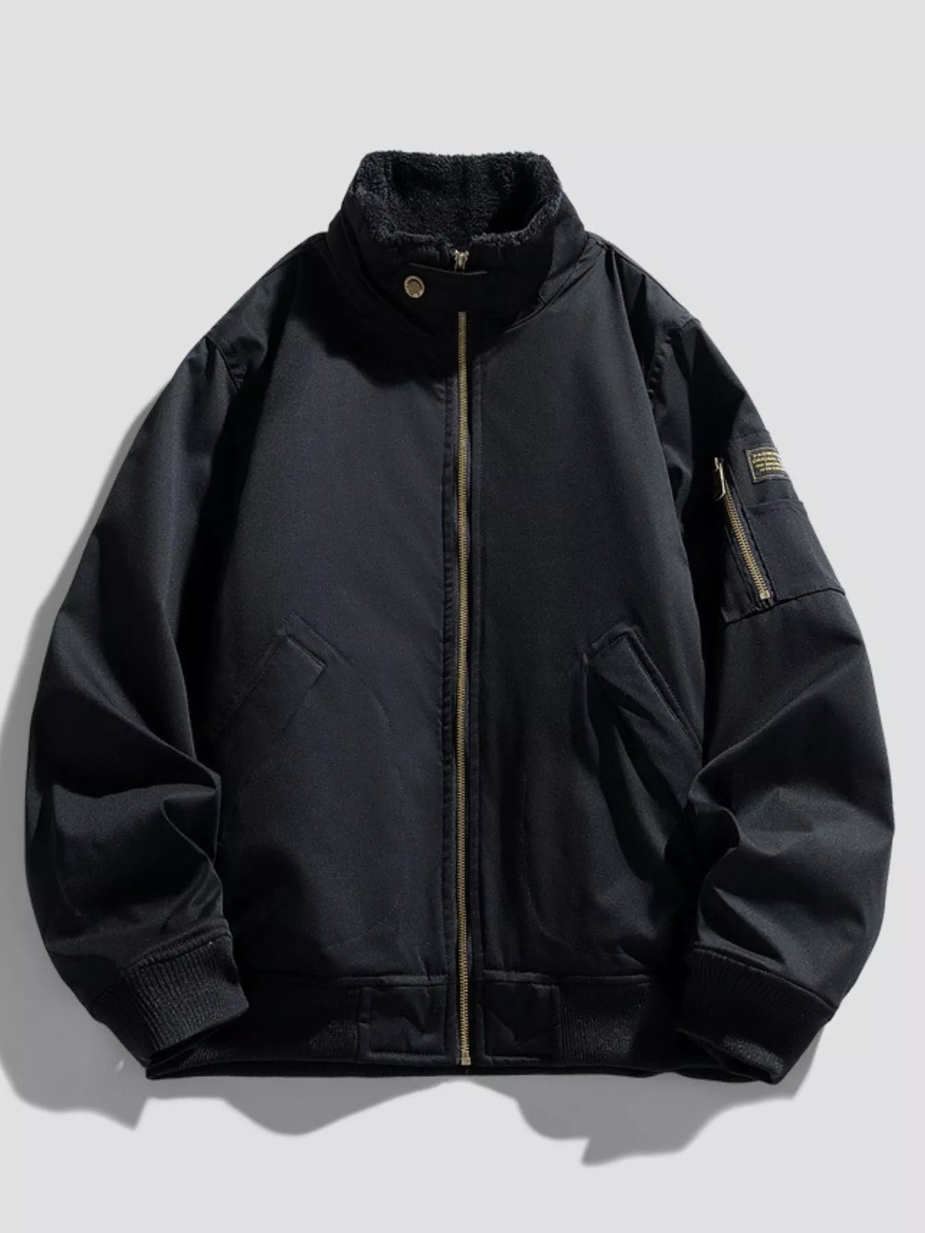 Men's Plus Size Zip Up Long Sleeve Jacket - PBNJ FASHIONS