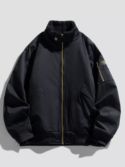 Men's Plus Size Zip Up Long Sleeve Jacket - PBNJ FASHIONS