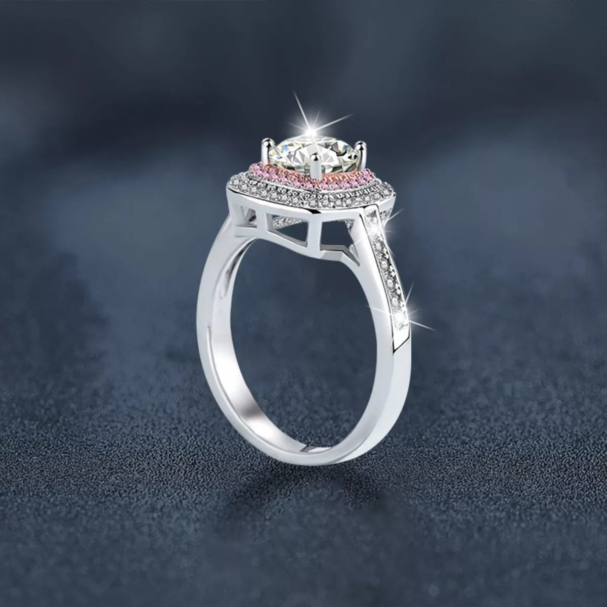 1 Carat Moissanite 925 Sterling Silver Ring - PBNJ FASHIONS