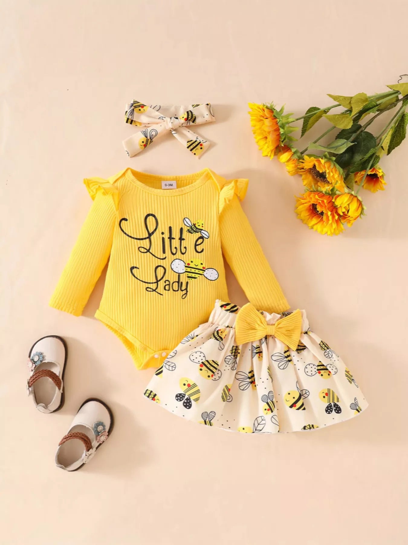 Children's Little Lady Bee - Themed 3 - Piece Set - PBNJ FASHIONS