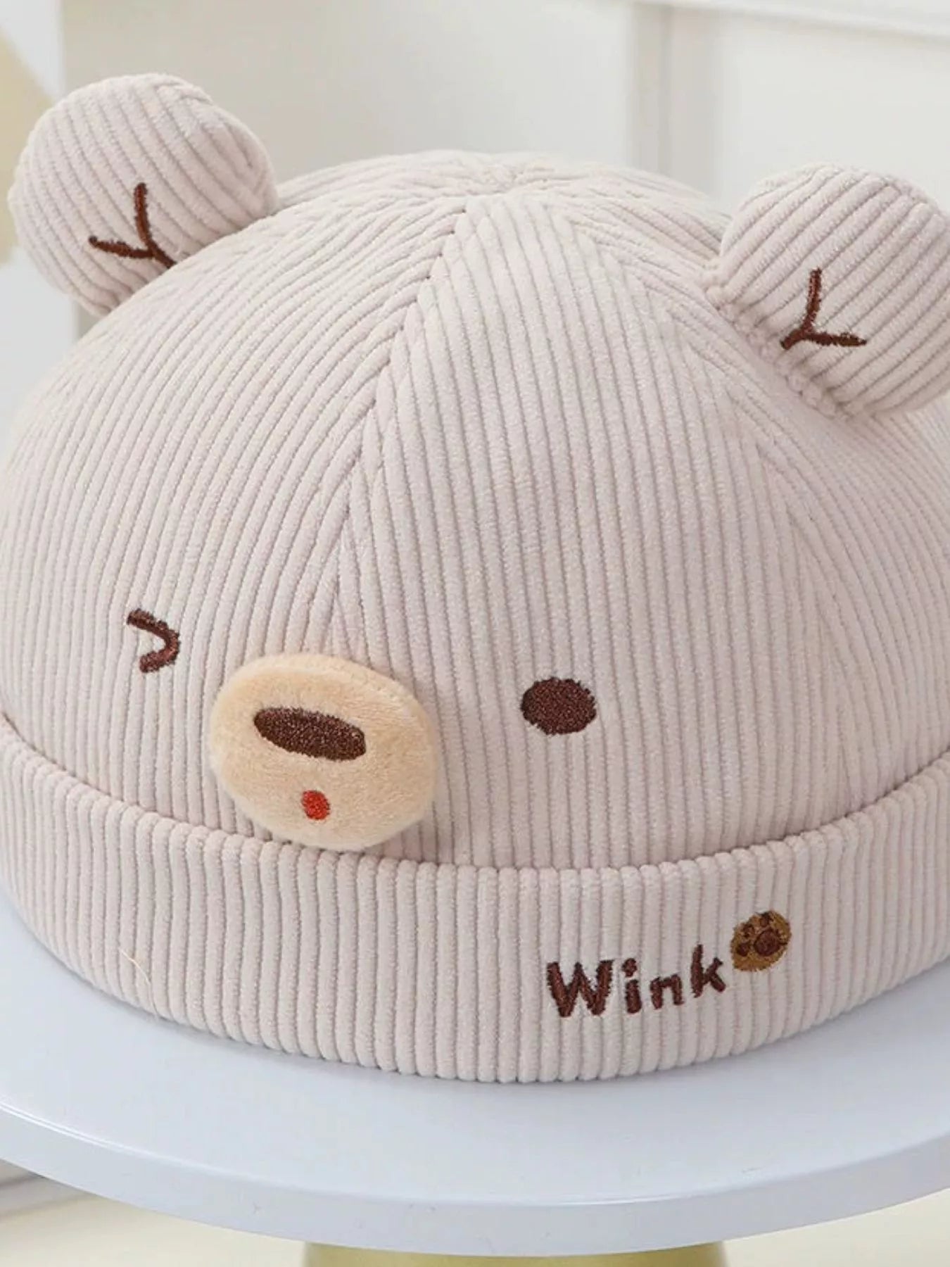 Children's Bear Ear Corduroy Hat - PBNJ FASHIONS