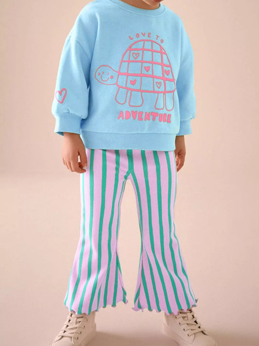 Children's Turtle Round Neck Top and Pants Set - PBNJ FASHIONS