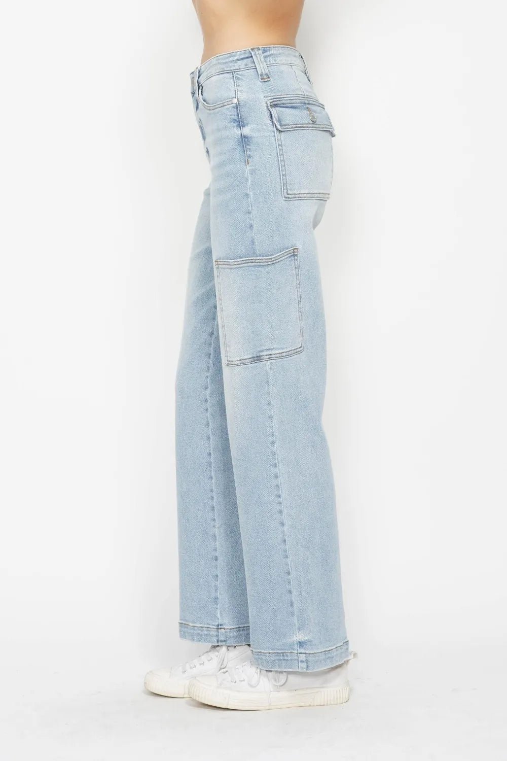 Judy Blue Full Size High Waist Straight Cargo Jeans - PBNJ FASHIONS
