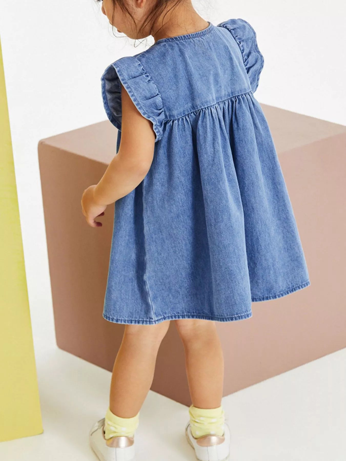 Children's Denim A - Line Dress - PBNJ FASHIONS
