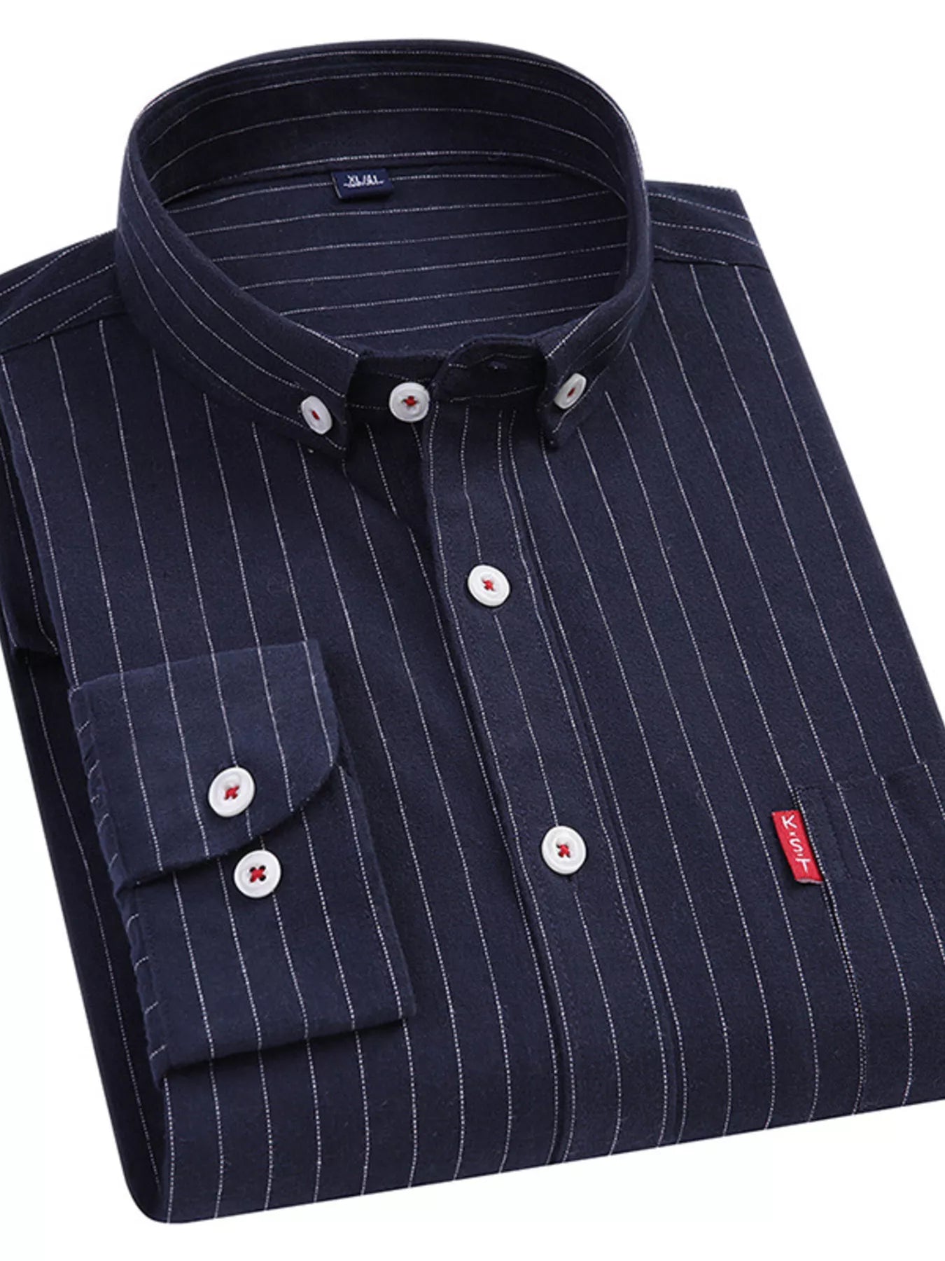 Men's Full Size Striped Long Sleeve Casual Shirt Plus Size - PBNJ FASHIONS