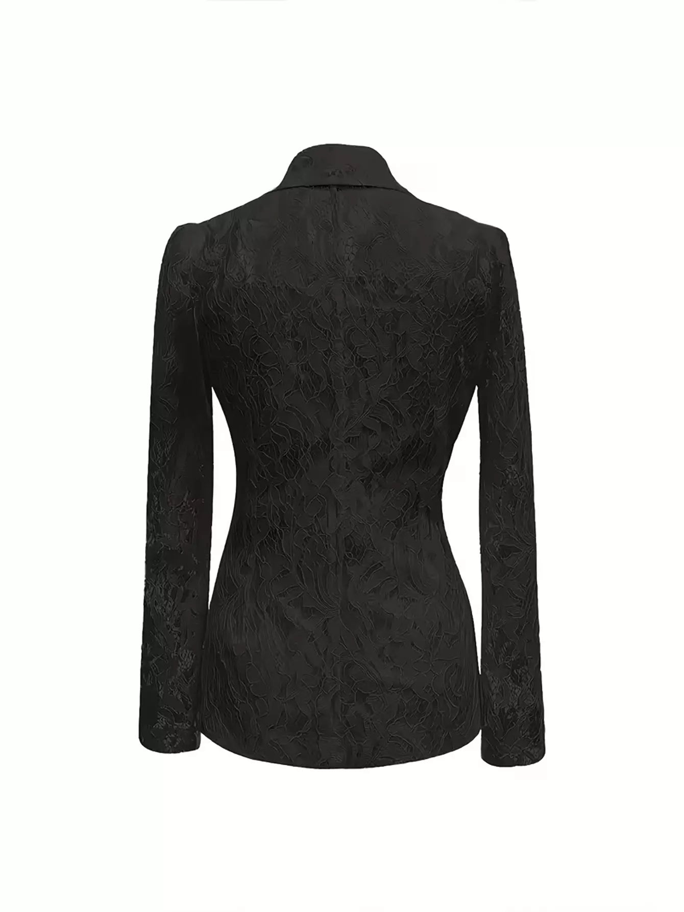 Lace Button Up Fitted Blazer - PBNJ FASHIONS