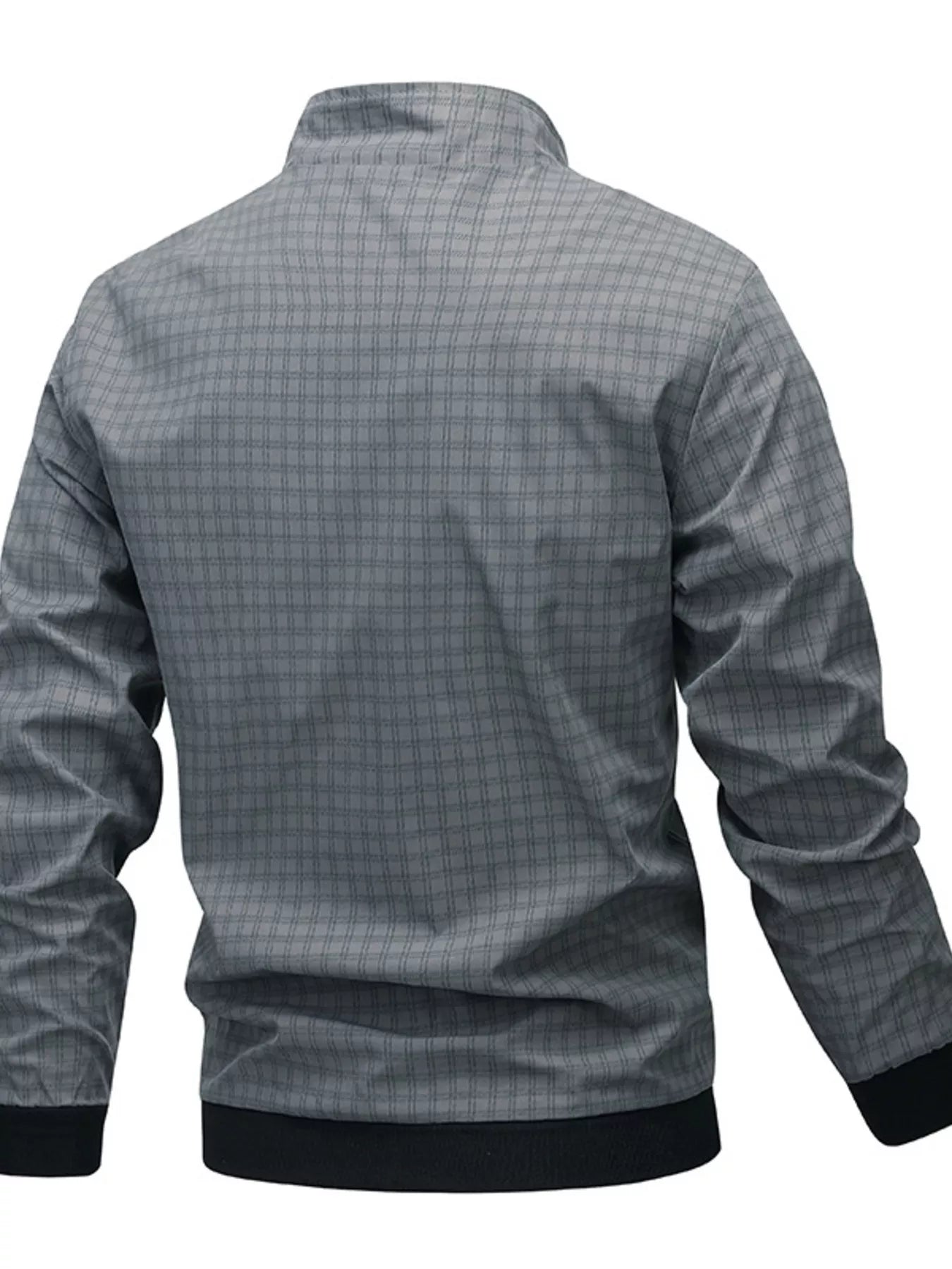 Men's Plus Size Plaid Lightweight Zip - Up Jacket - PBNJ FASHIONS