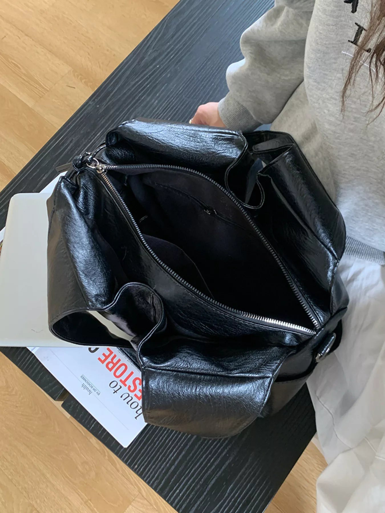PU Leather Tote Bag - PBNJ FASHIONS
