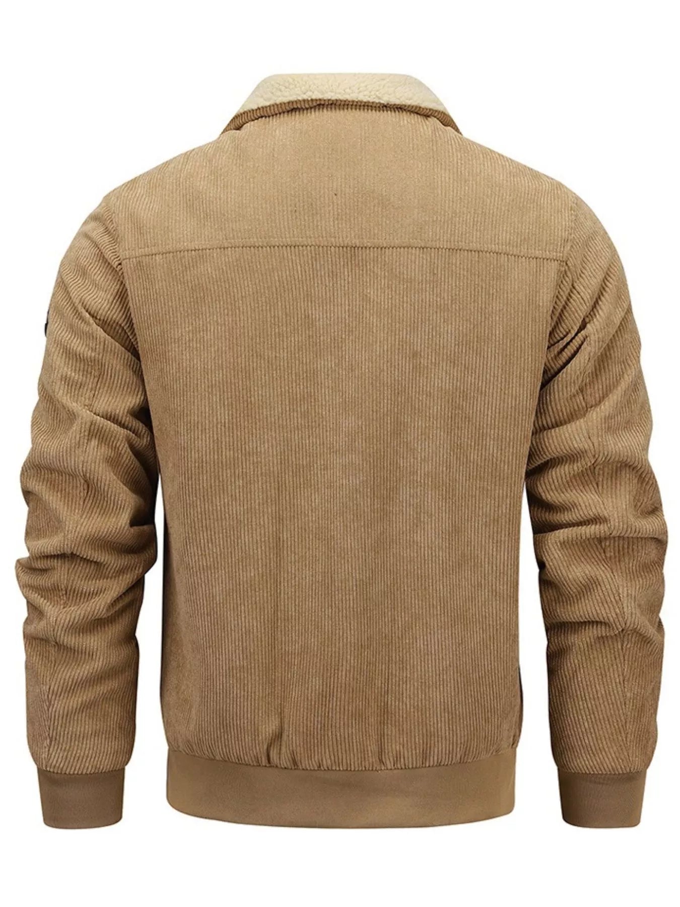 Men's Plus Size Corduroy Sherpa Lined Winter Coat - PBNJ FASHIONS