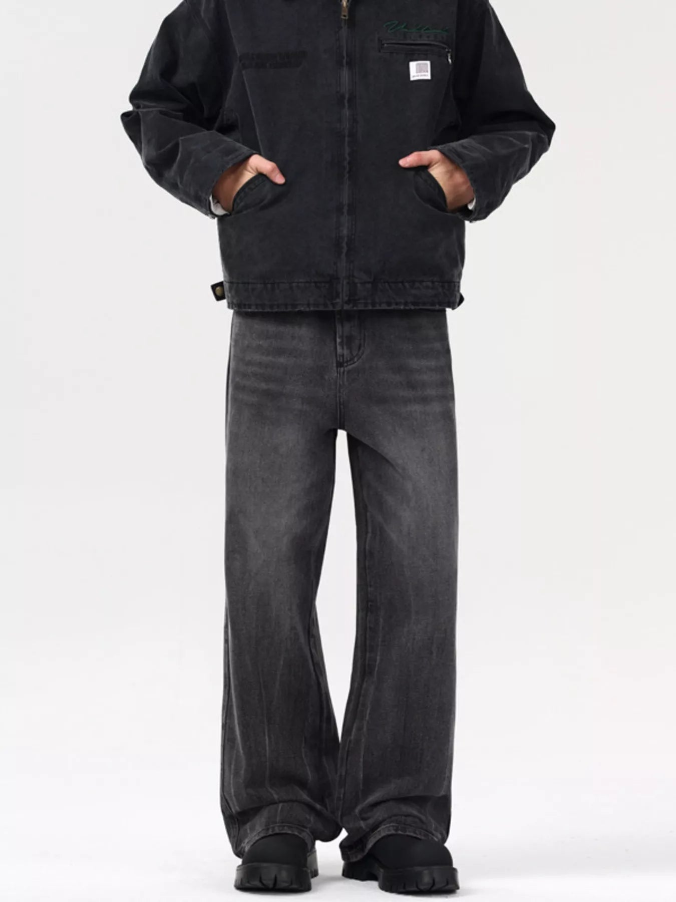 Men's Vintage Wash Wide Leg Jeans - PBNJ FASHIONS