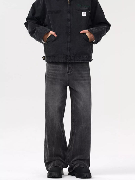 Men's Vintage Wash Wide Leg Jeans - PBNJ FASHIONS