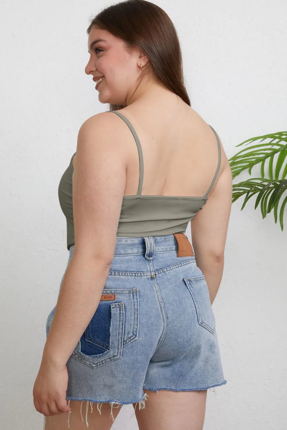Basic Bae Full Size Round Neck Slim Cami Plus Size - PBNJ FASHIONS