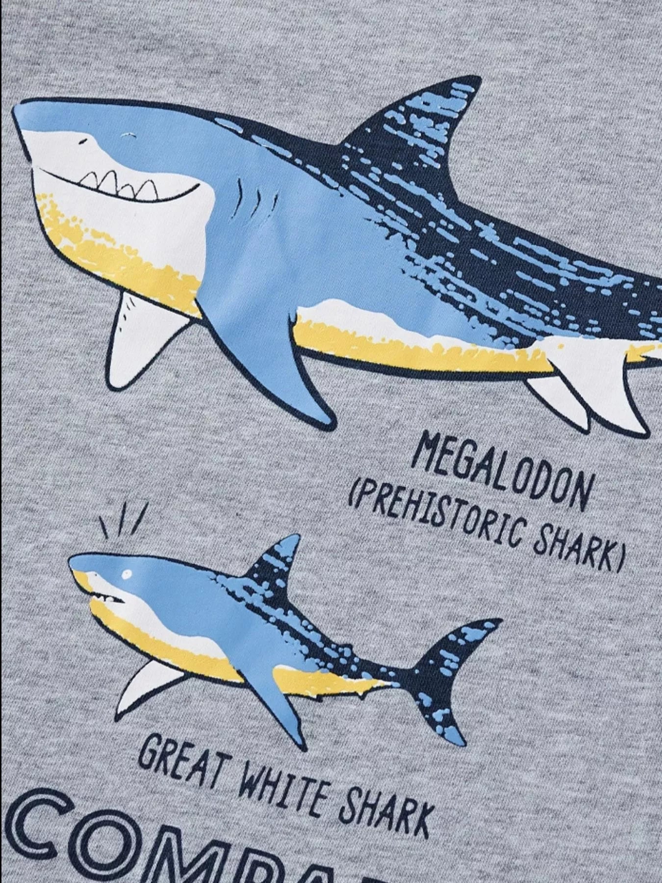 Children's Long Sleeve Shark Graphic T-Shirt - PBNJ FASHIONS