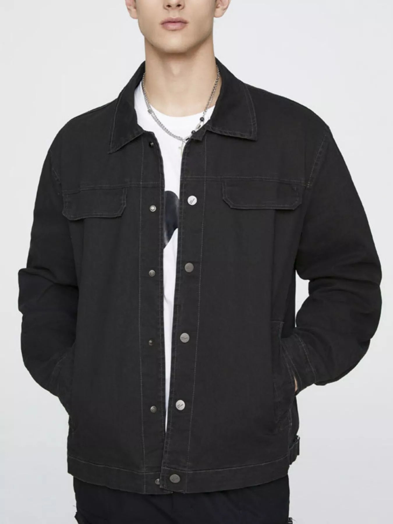 Men's Plus Size Button Up Long Sleeve Jacket - PBNJ FASHIONS