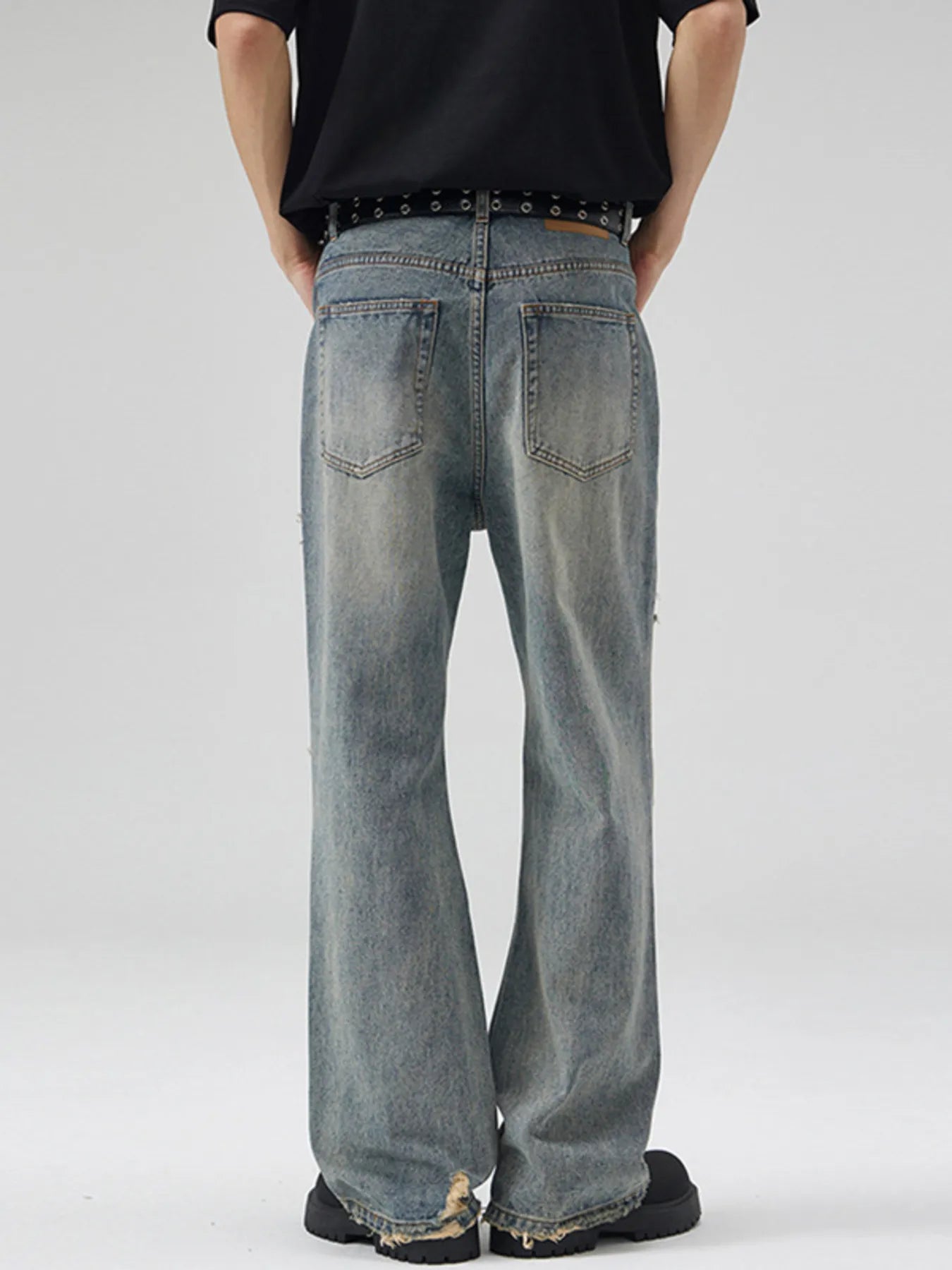 Men's Full Size Distressed Wide Leg Jeans Plus Size - PBNJ FASHIONS