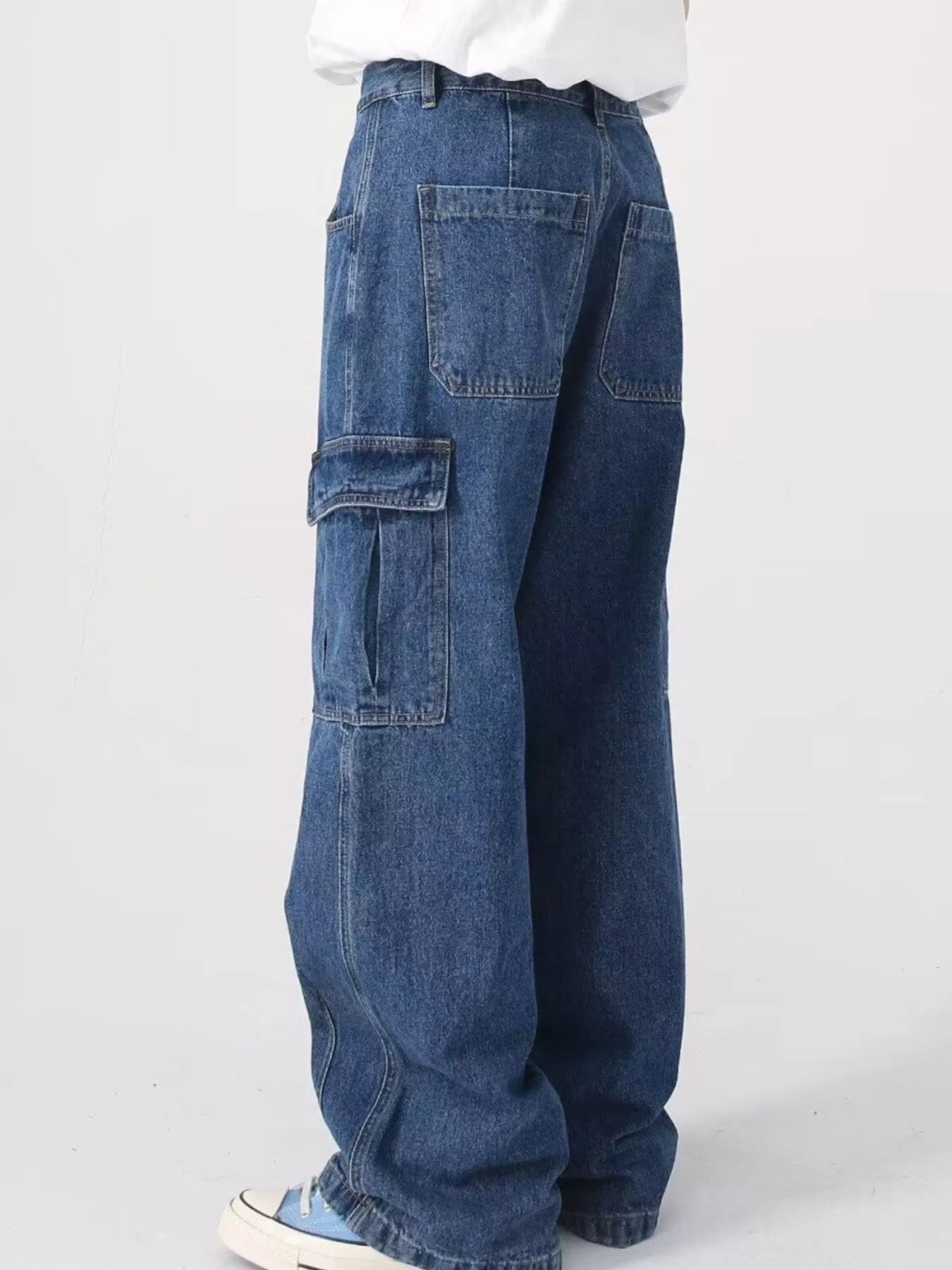 Men's Full Size Relaxed Fit Cargo Jeans Plus Size - PBNJ FASHIONS