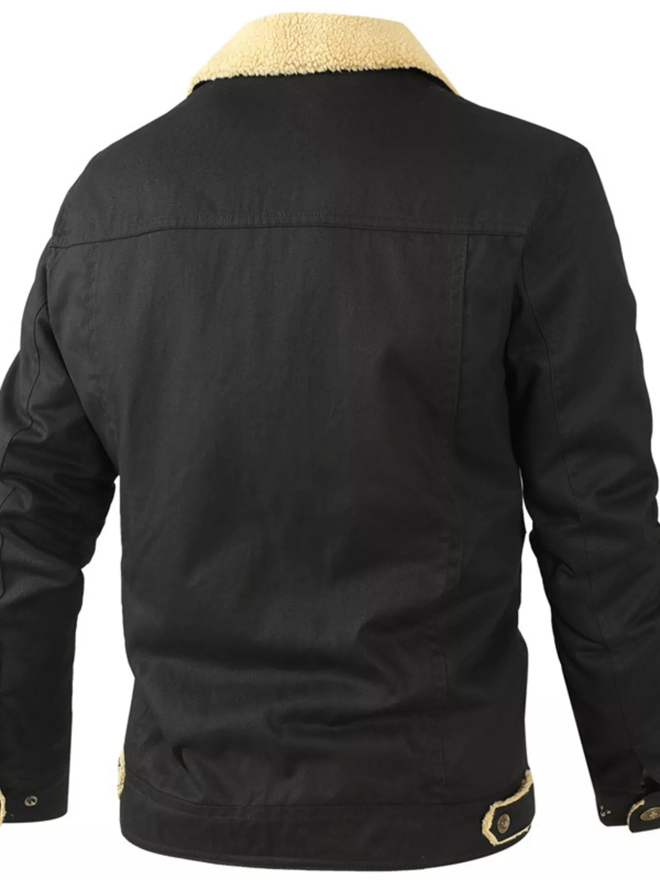 Men's Full Size Sherpa Lined Snap Down Jacket Plus Size - PBNJ FASHIONS