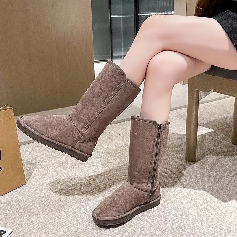 Knee - High Boots with Zipper - PBNJ FASHIONS