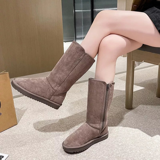 Knee - High Boots with Zipper - PBNJ FASHIONS