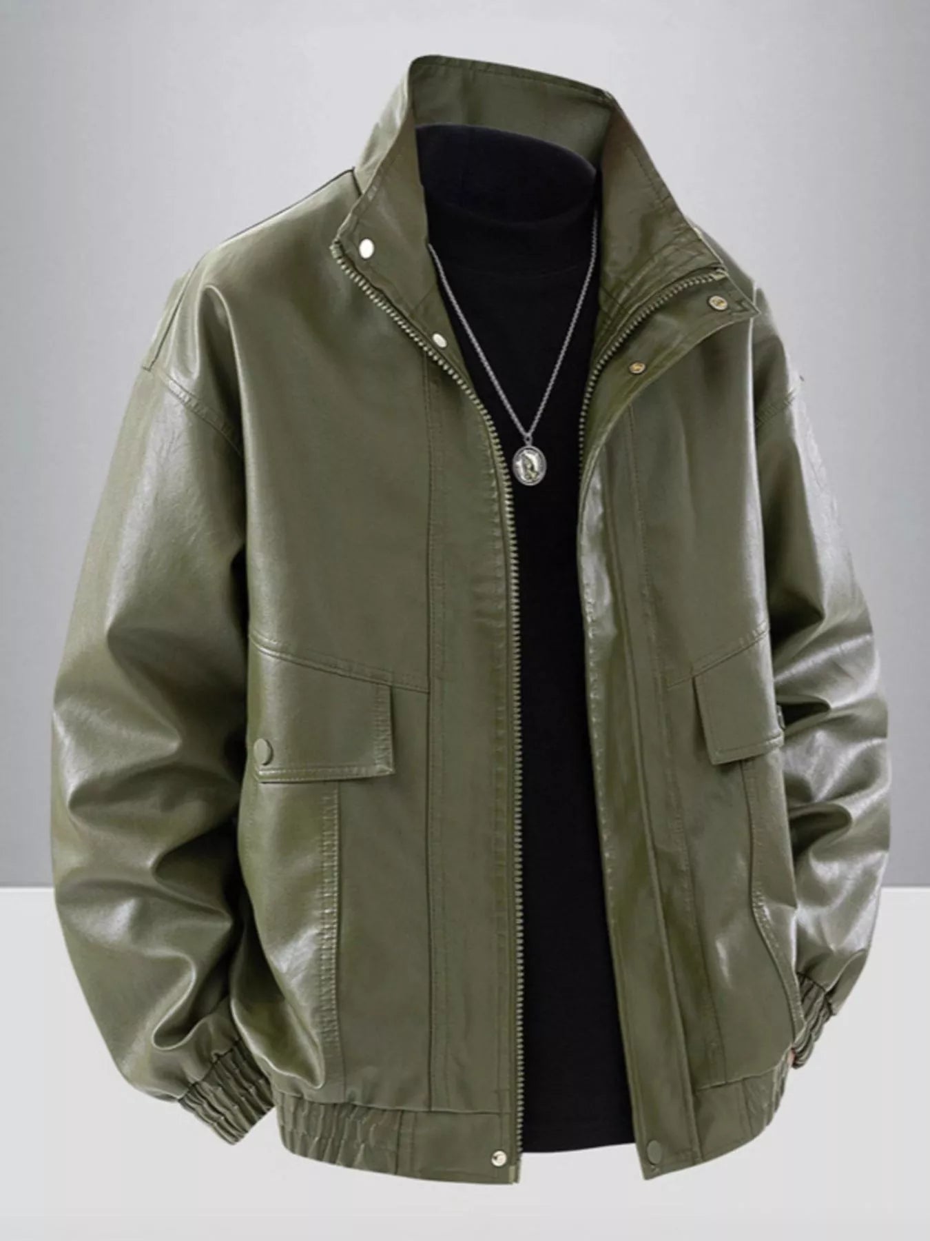 Men's Plus Size Casual Zip Up Jacket - PBNJ FASHIONS