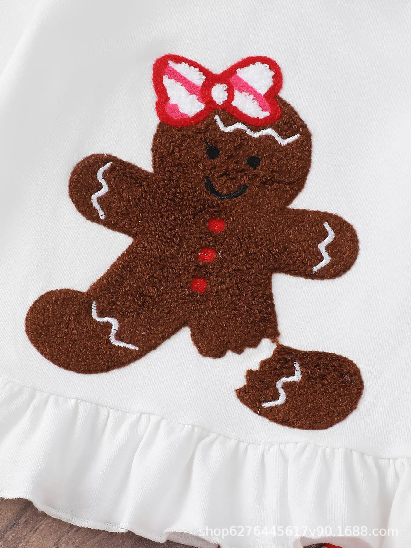 Children's Christmas Ruffle Trim Top and Pants Set - PBNJ FASHIONS