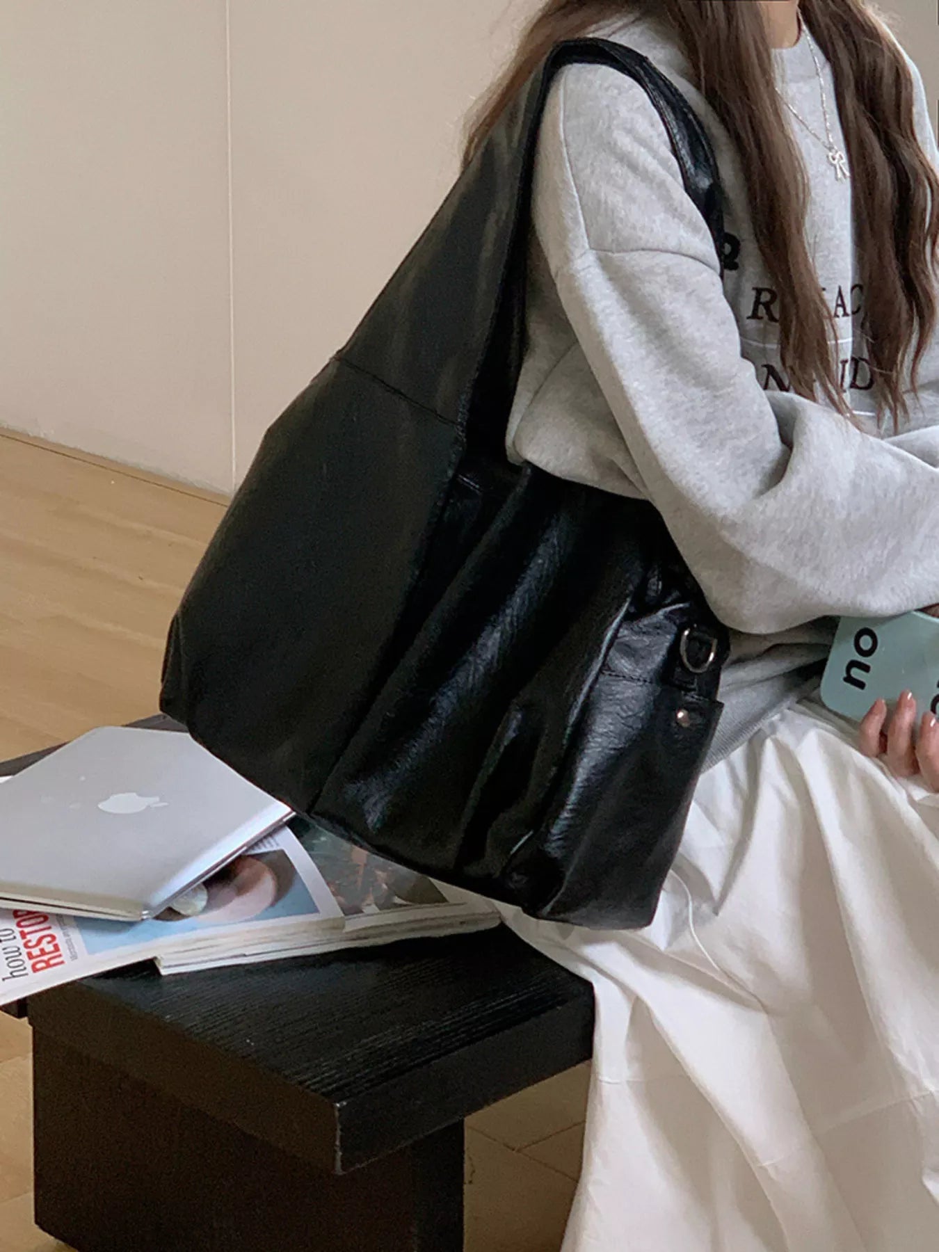 PU Leather Tote Bag - PBNJ FASHIONS