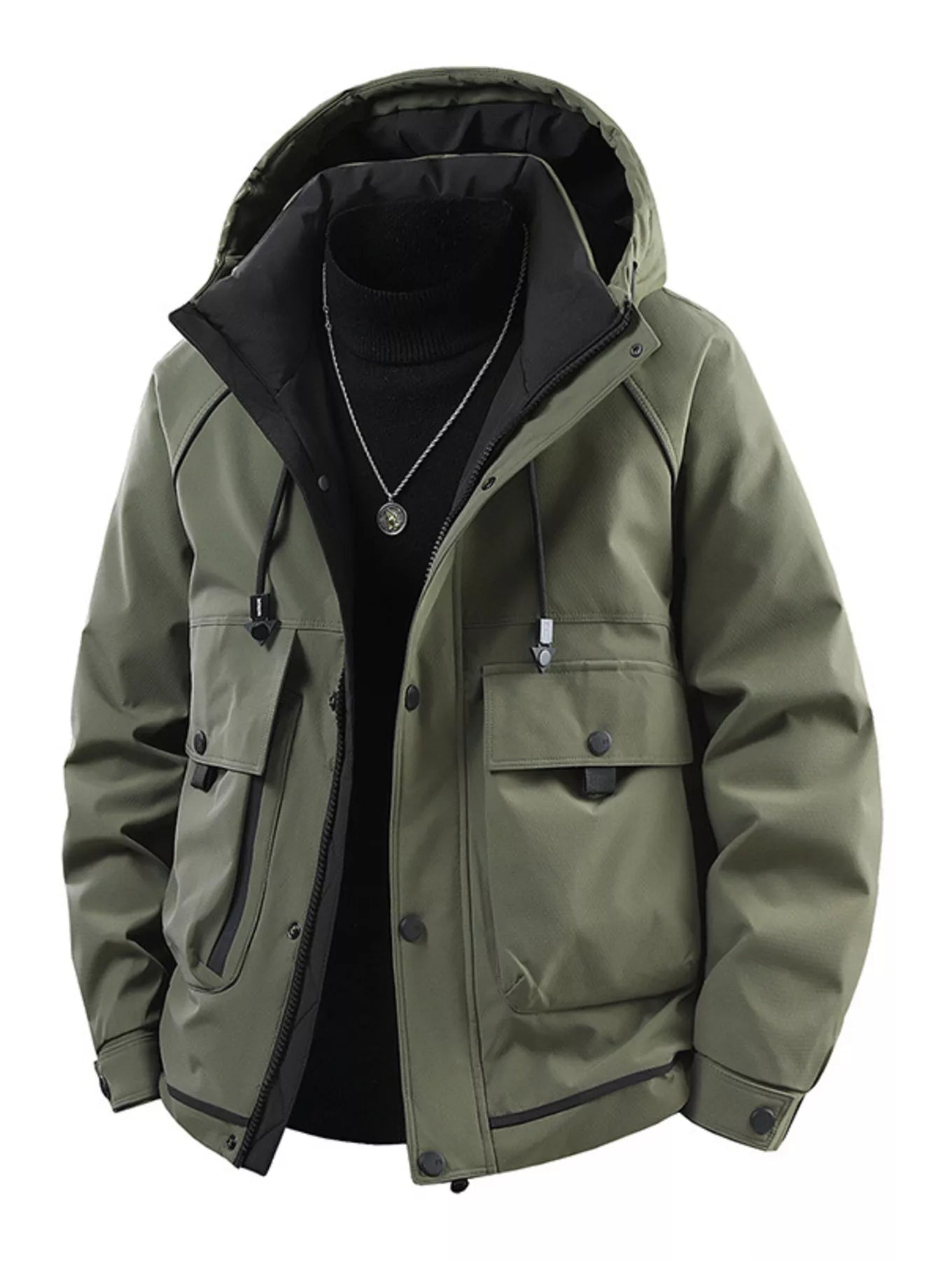 Men's Plus Size Hooded Padded Winter Jacket - PBNJ FASHIONS