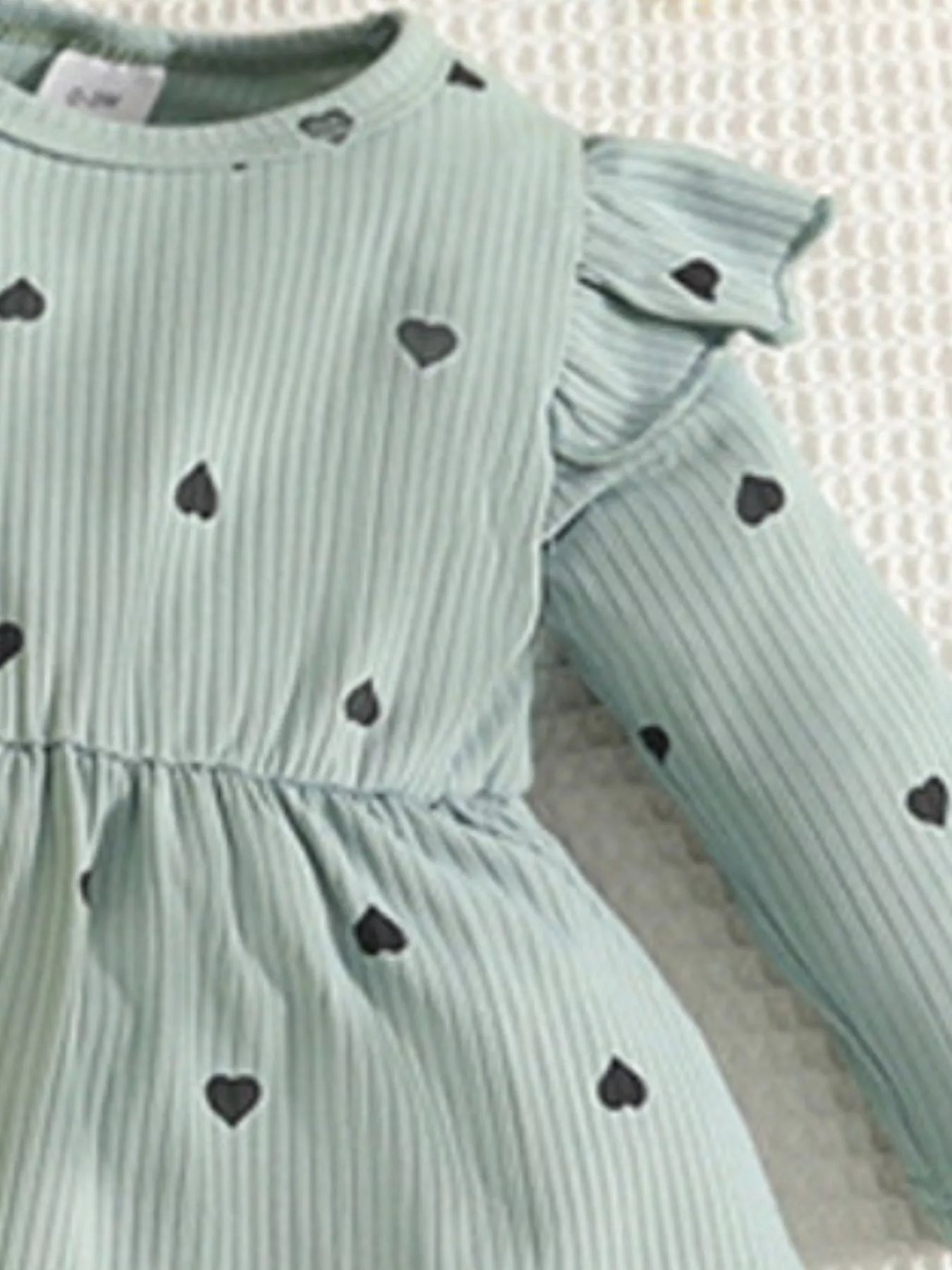 Children's Heart Print Dress & Headband Set - PBNJ FASHIONS