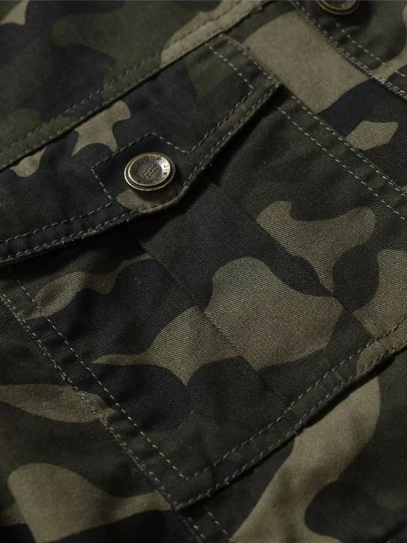 Men's Plus Size Camouflage Zip Up Jacket - PBNJ FASHIONS