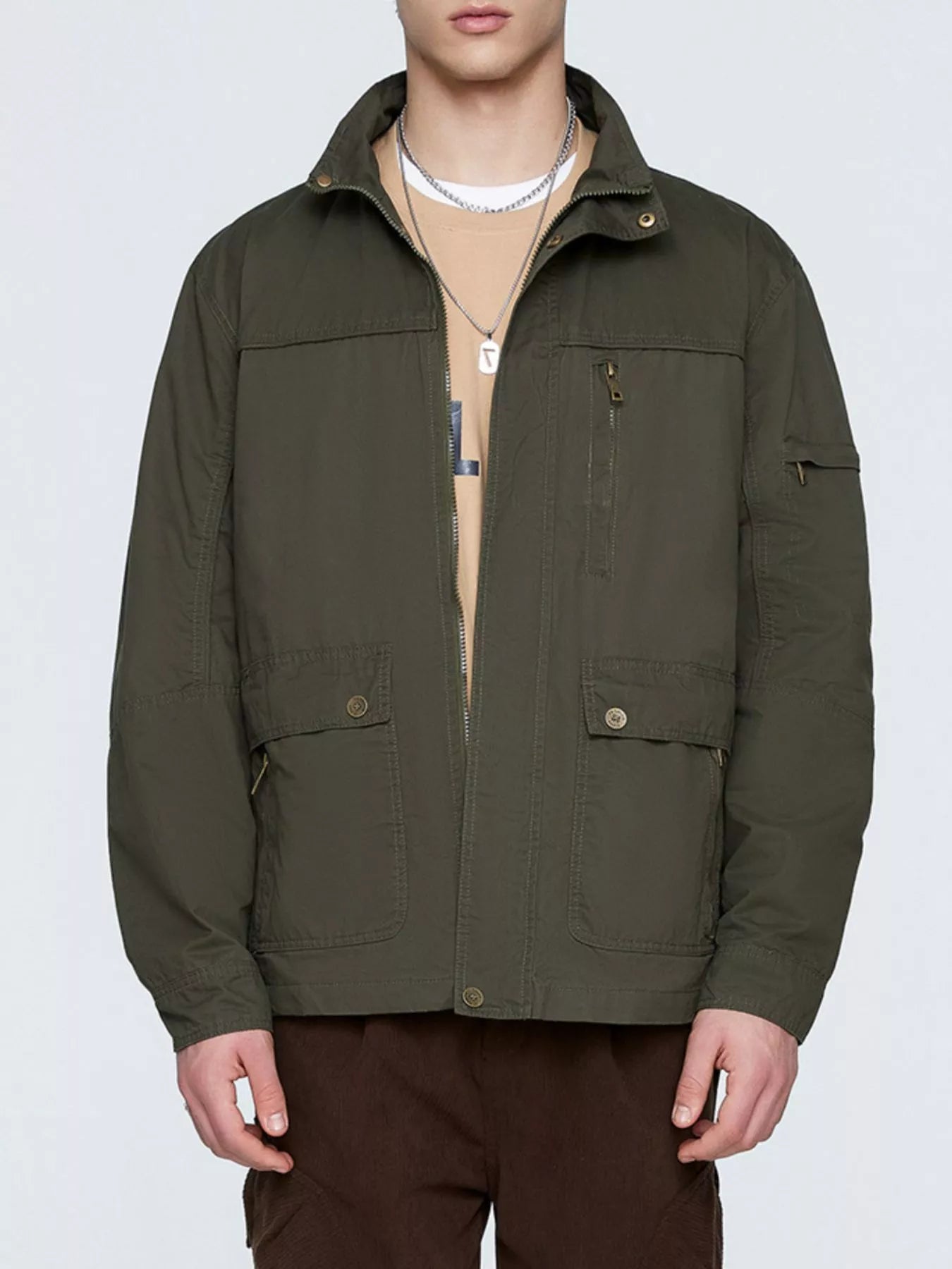 Men's Plus Size Casual Zip Up Lightweight Jacket - PBNJ FASHIONS
