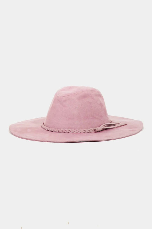 Fame Braided Faux Suede Hat - PBNJ FASHIONS