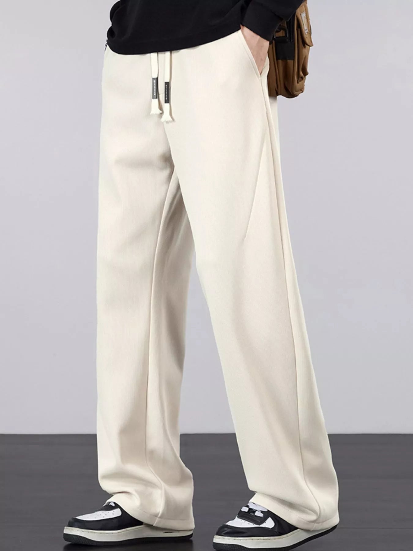 Men's Plus Size Casual Drawstring Wide Leg Pants - PBNJ FASHIONS