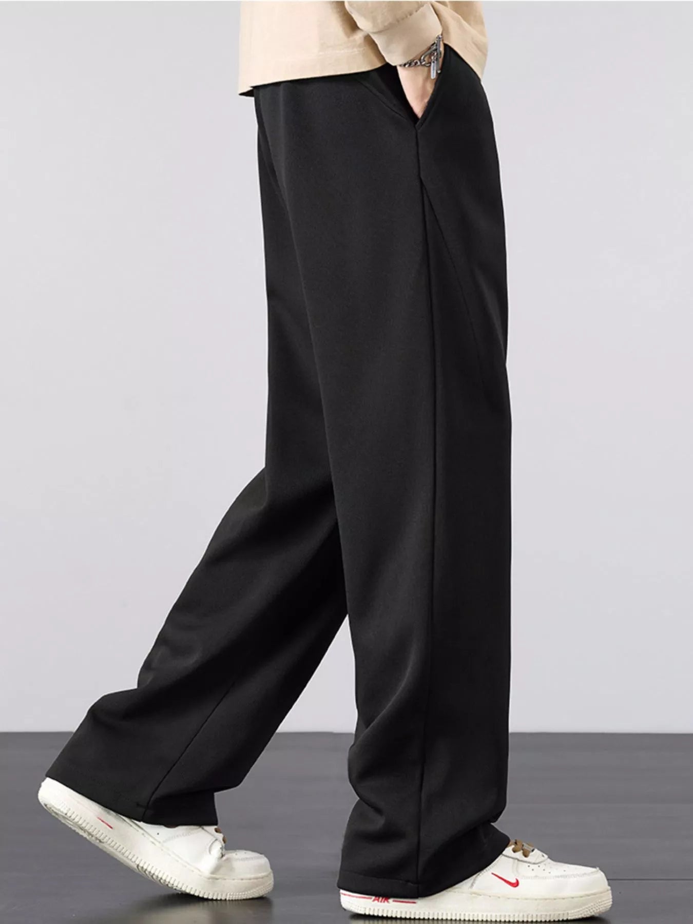 Men's Plus Size Casual Drawstring Wide Leg Pants - PBNJ FASHIONS