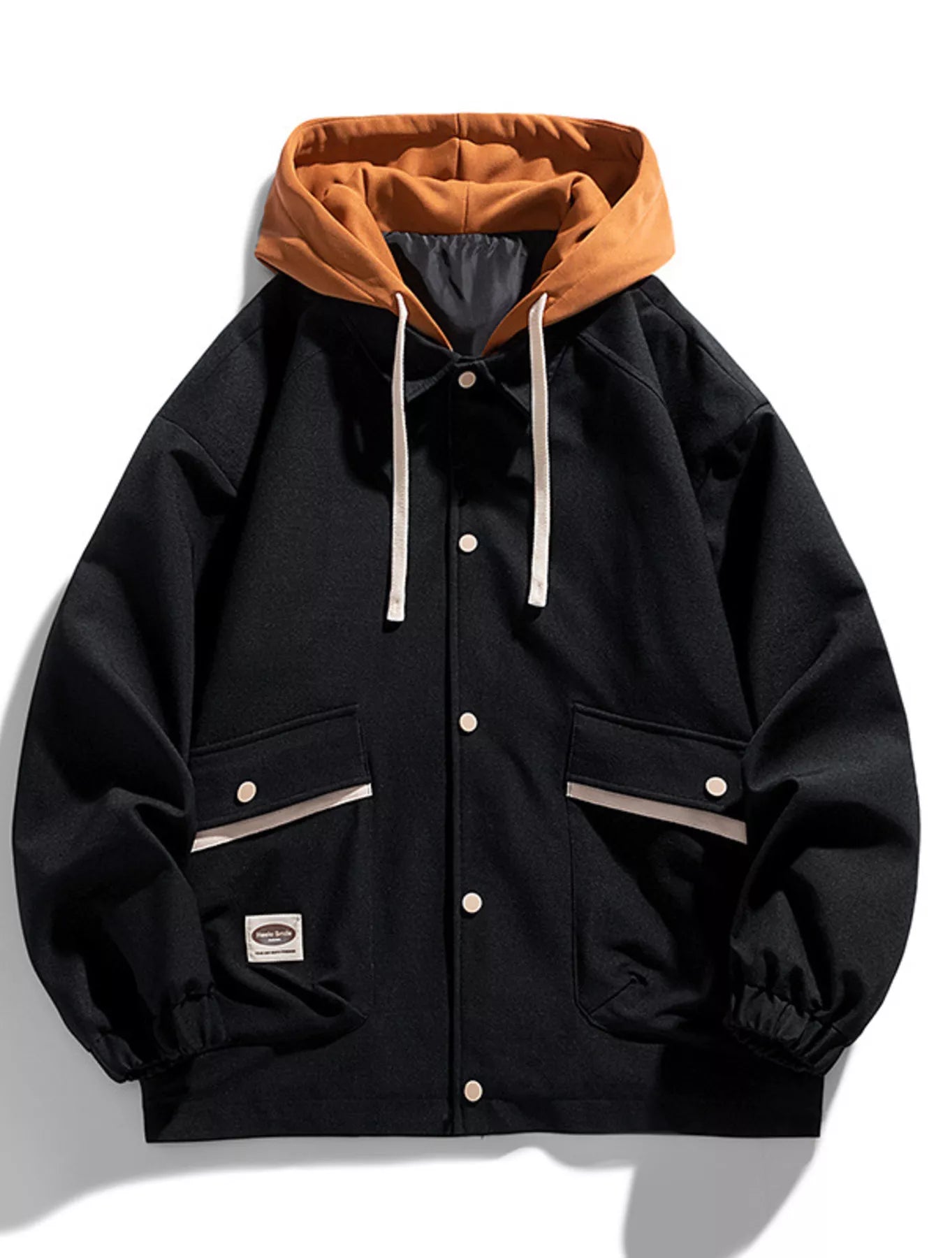 Men's Plus Size Two - Tone Hooded Button - Up Jacket - PBNJ FASHIONS