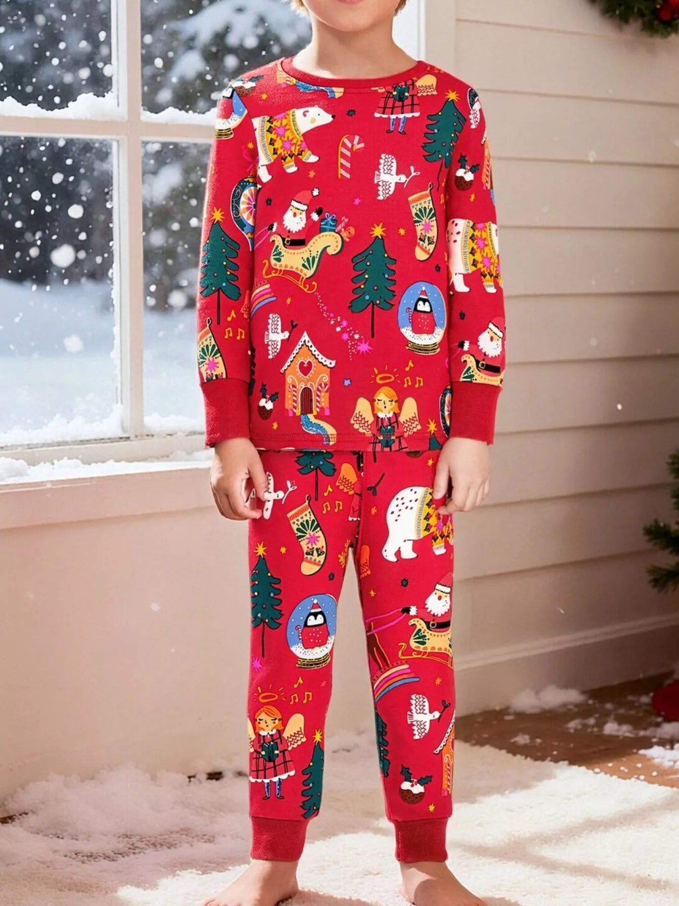 Children's Christmas Print Pajama Set - PBNJ FASHIONS