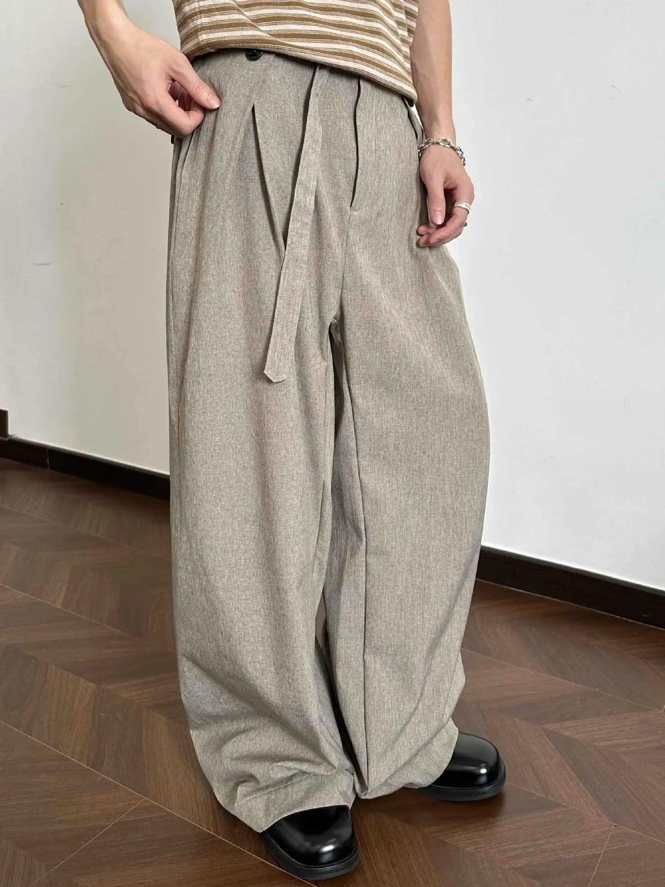 Men's Wide Leg Pants | Stylish Pocketed Design | Polyester/Spandex Blend | Machine Washable - PBNJ FASHIONS