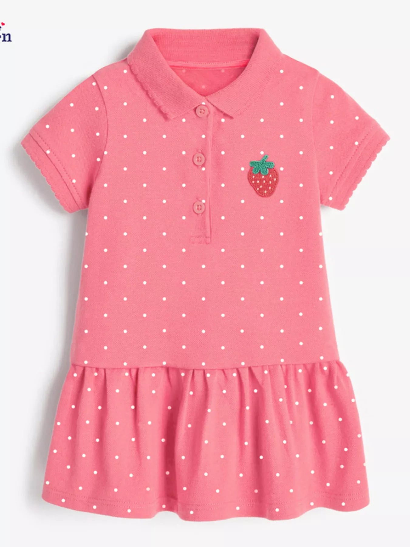 Children's Button Detail Short Sleeve Dress - PBNJ FASHIONS