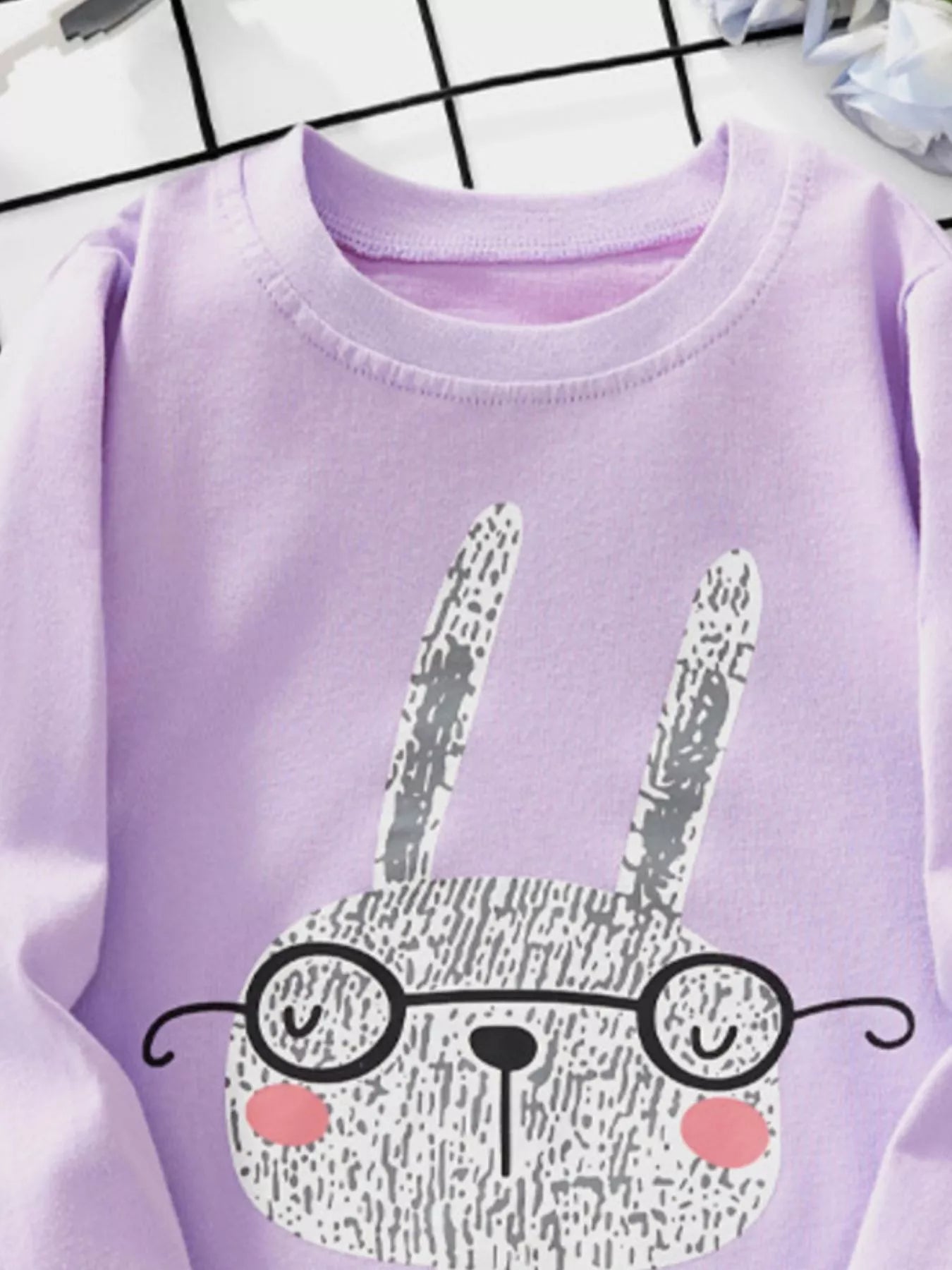 Children's Cartoon Rabbit Long Sleeve T-Shirt - PBNJ FASHIONS