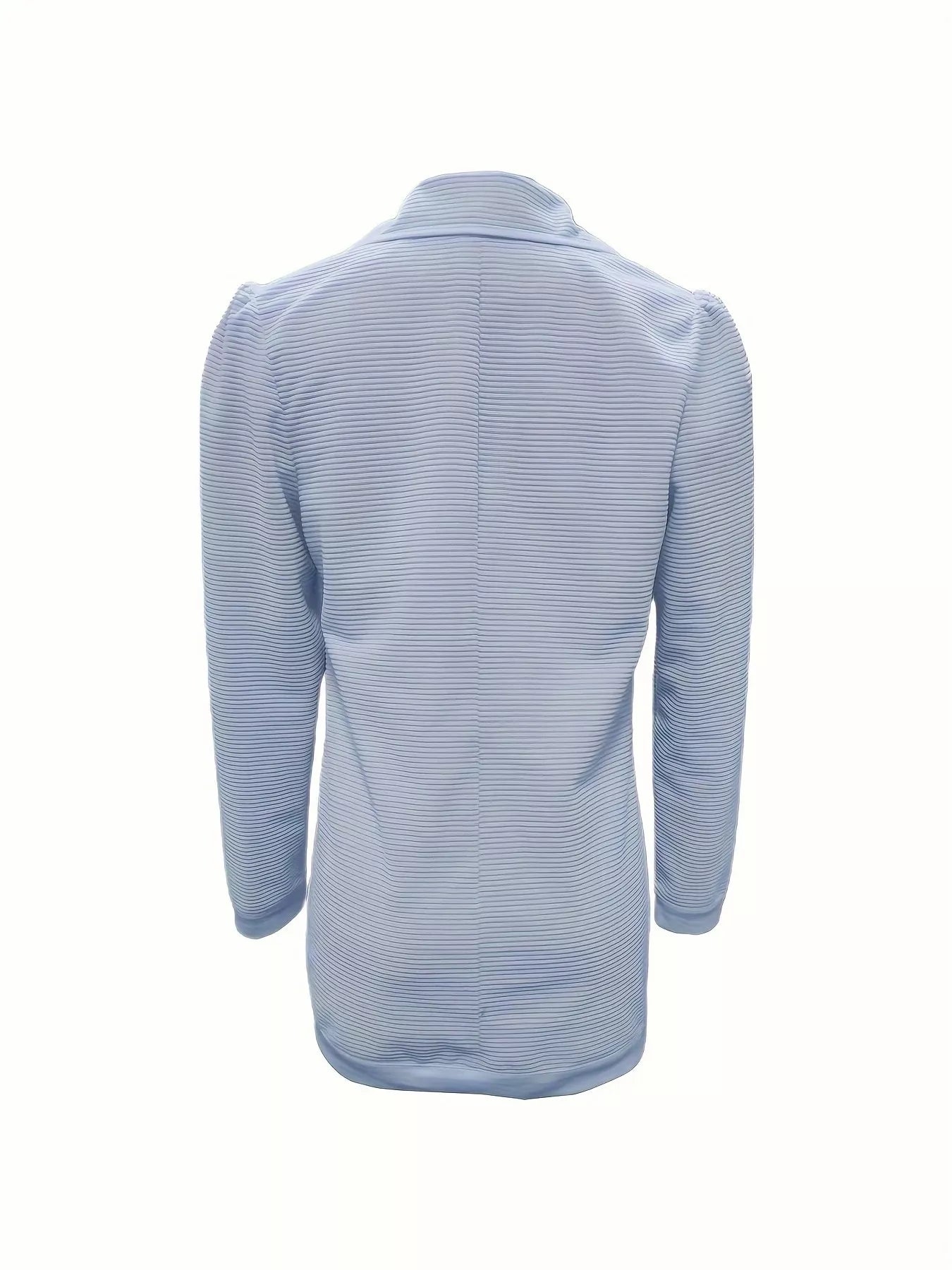 Texture Knit Double - Breasted Blazer - PBNJ FASHIONS