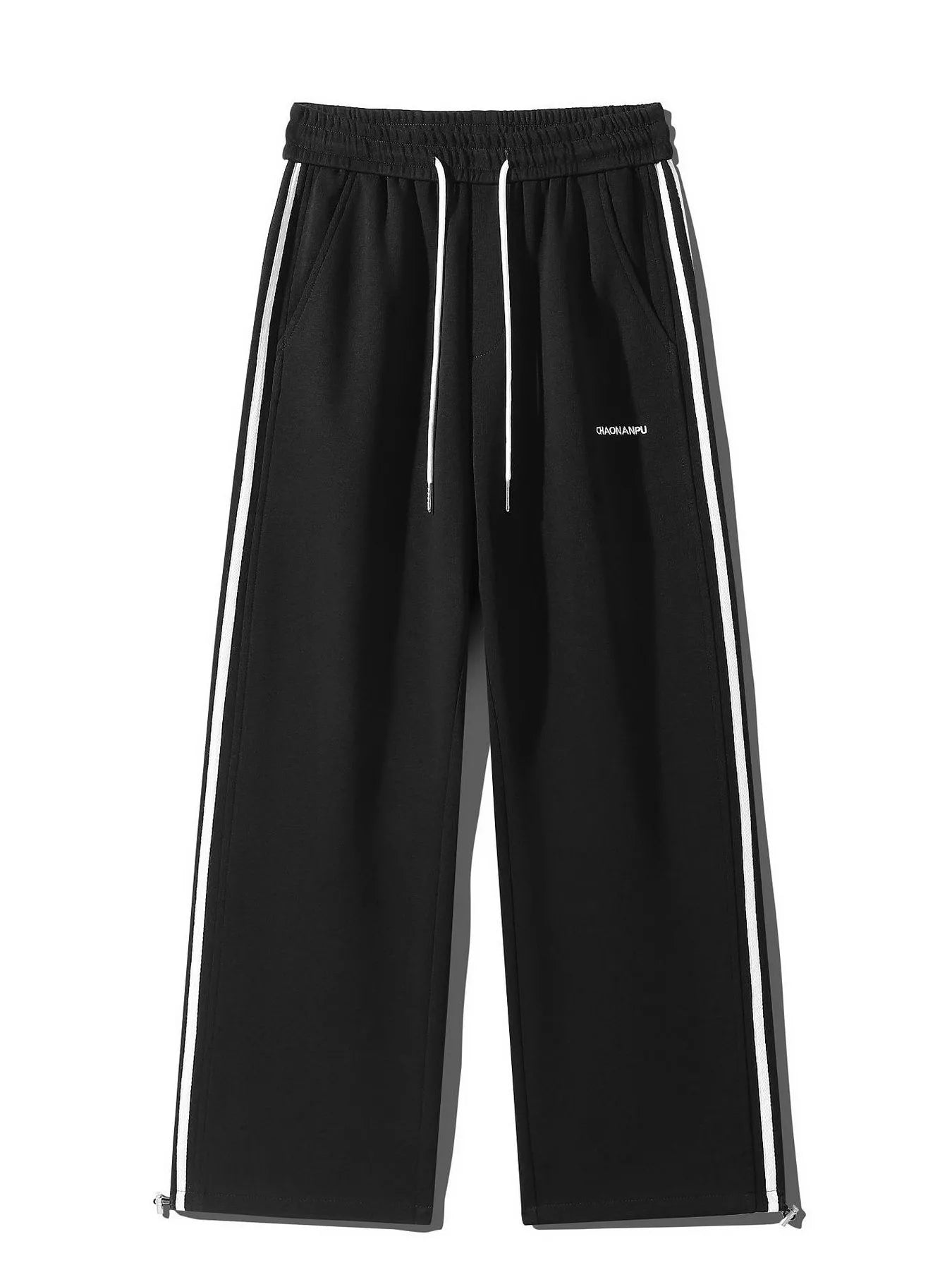 Men's Plus Size Casual Striped Wide Leg Sweatpants - PBNJ FASHIONS
