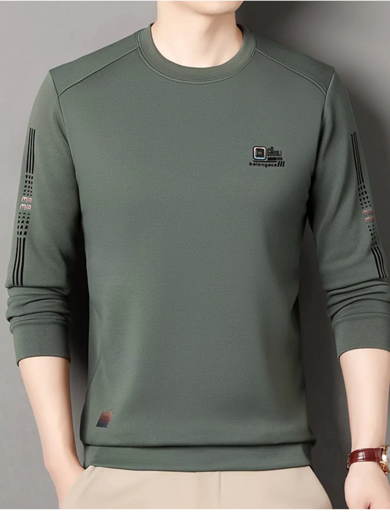 Men's Plus Size Casual Long Sleeve T-Shirt - PBNJ FASHIONS