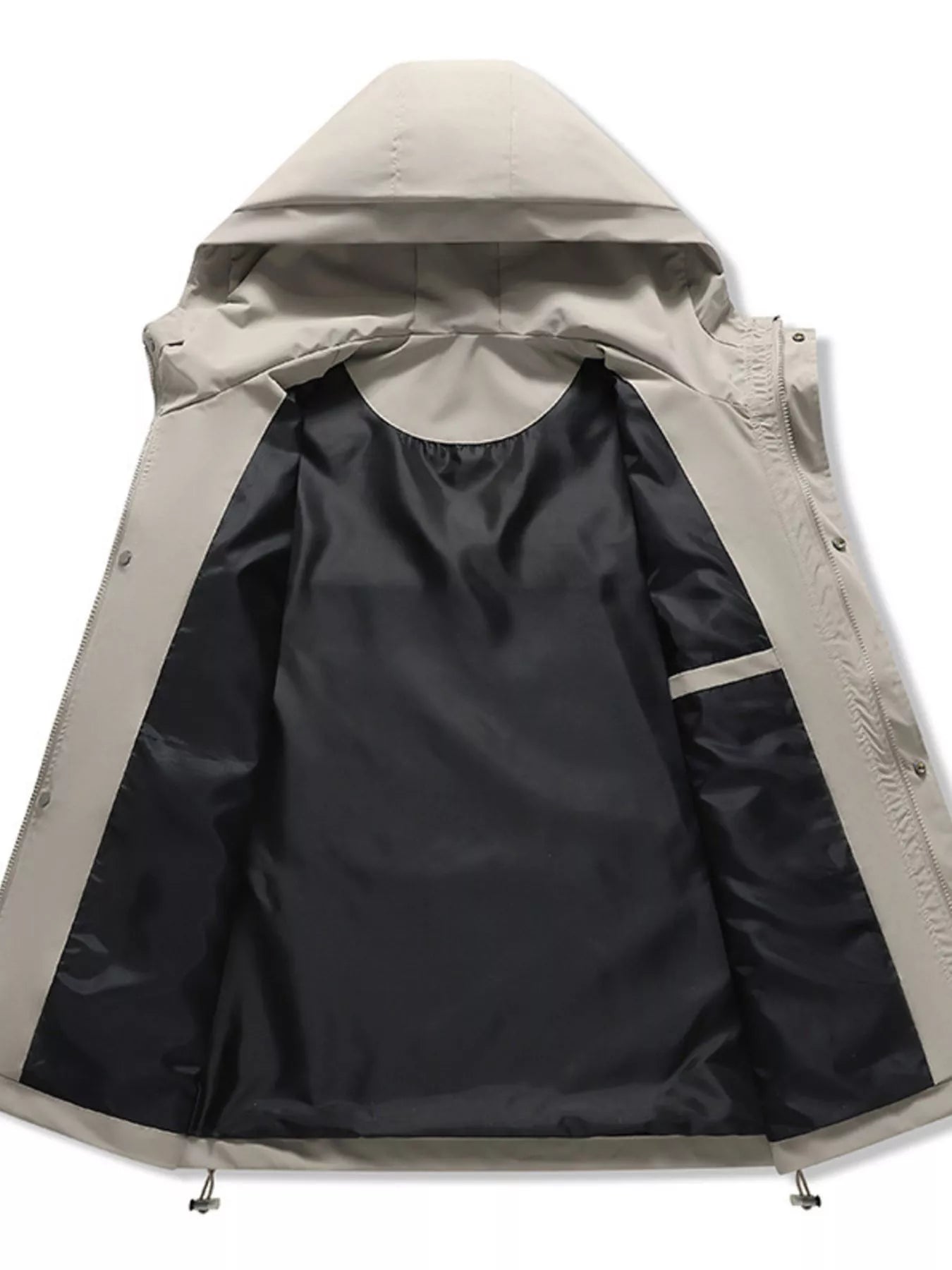 Men's Full Size Hooded Windproof Outdoor Jacket Plus Size - PBNJ FASHIONS