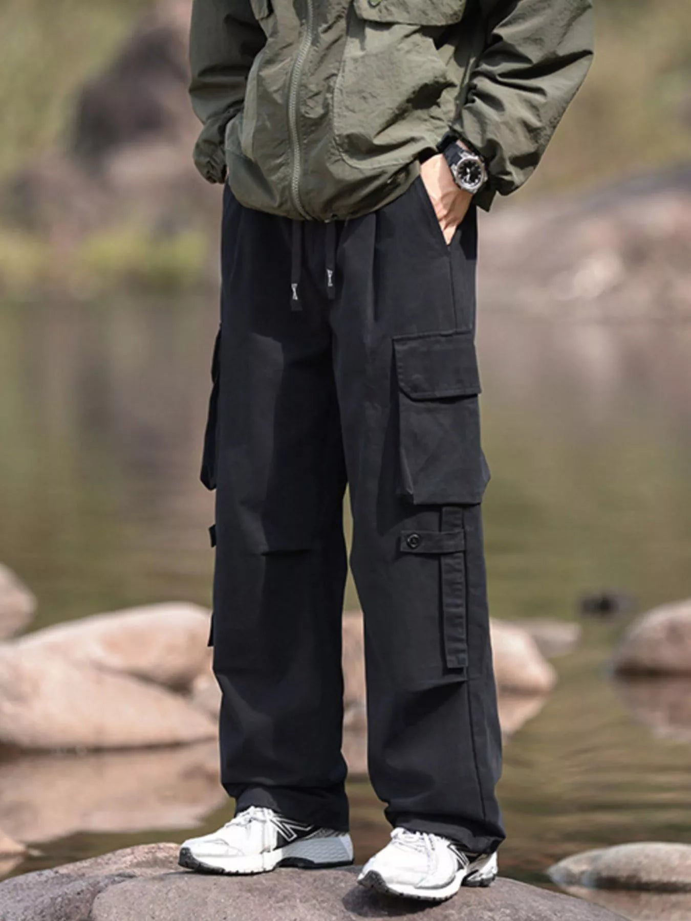 Men's Plus Size Relaxed Fit Cargo Pants - PBNJ FASHIONS