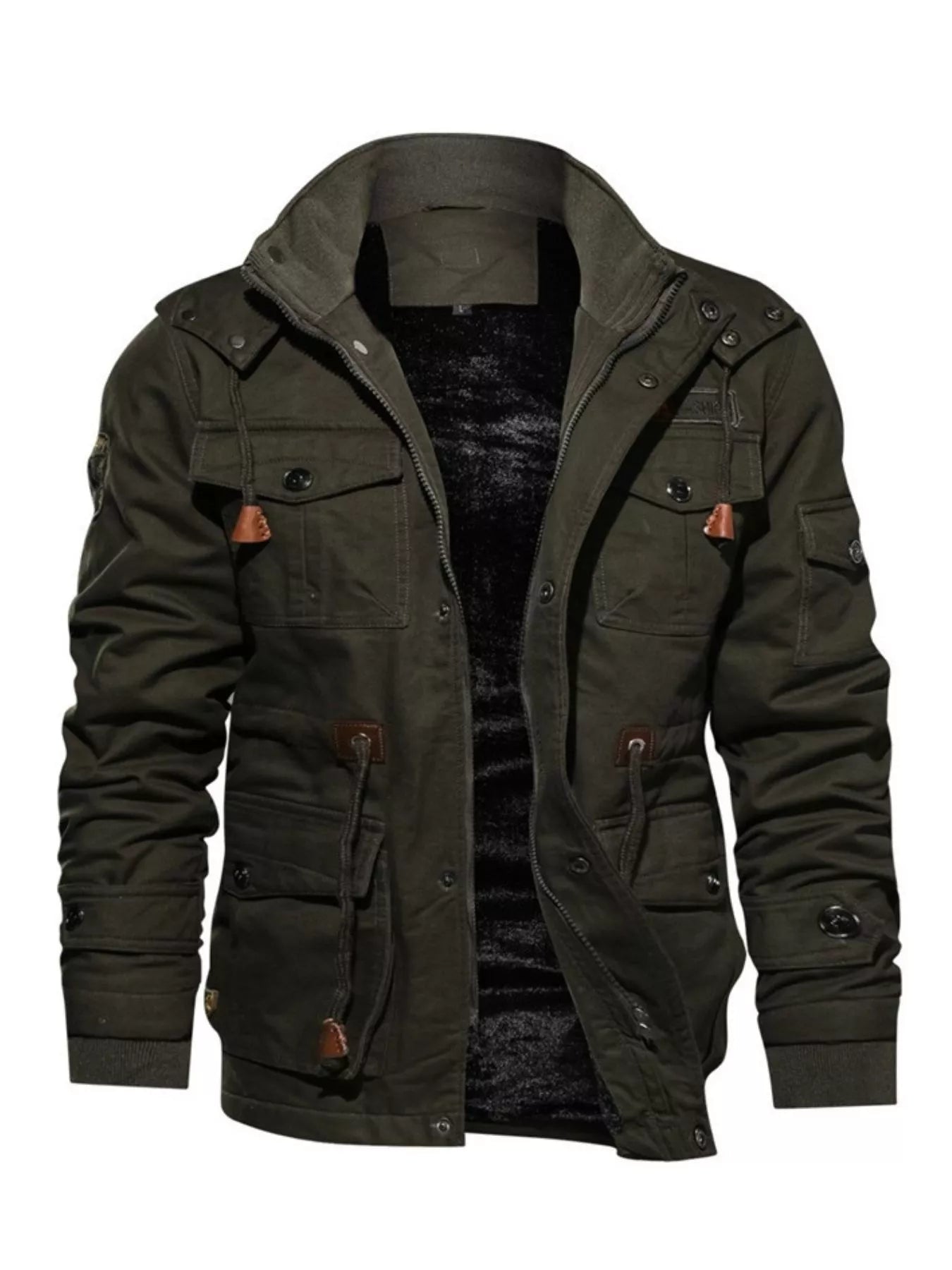 Men's Plus Size Zip Up Warm Winter Coat - PBNJ FASHIONS
