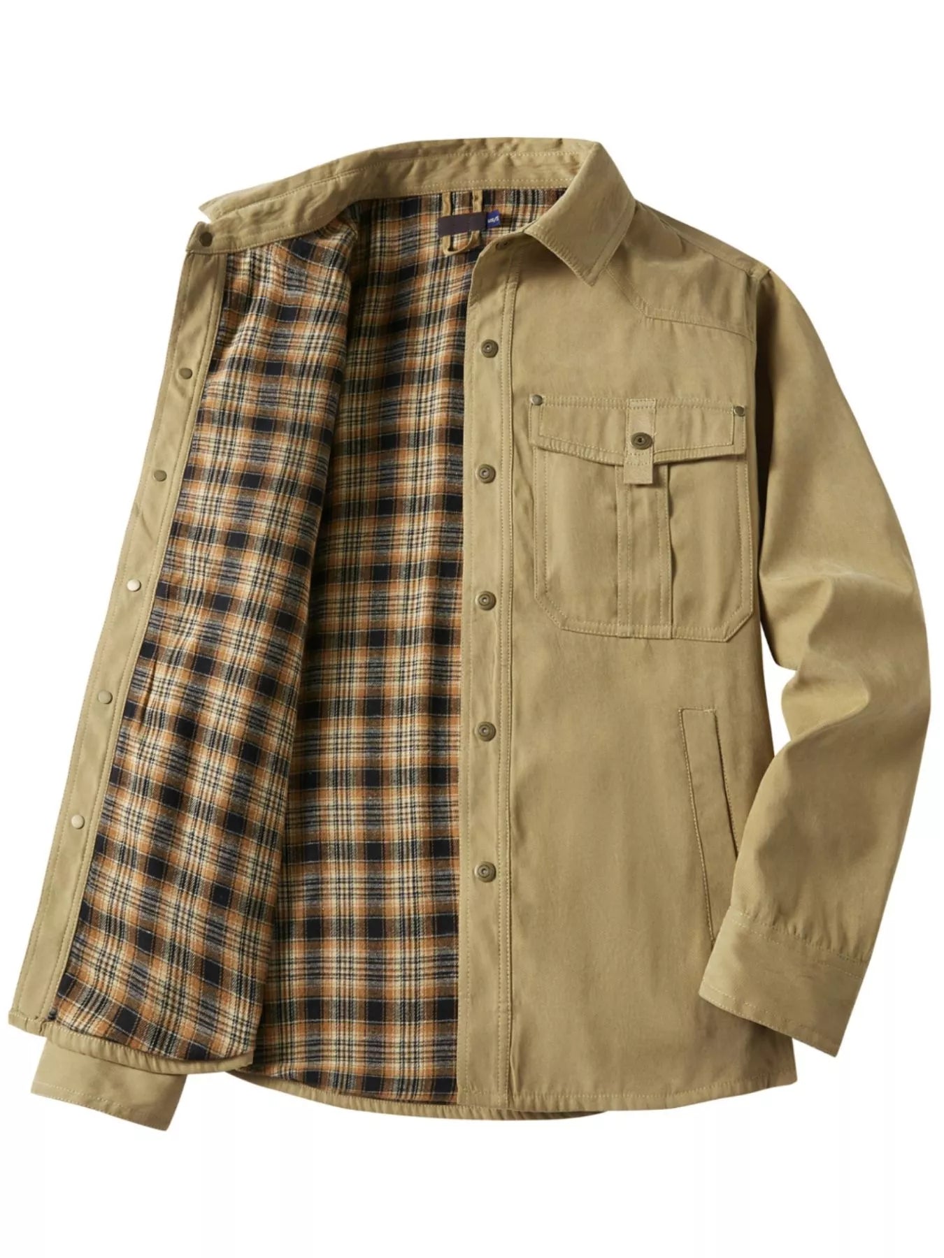 Men's Snap Down Long Sleeve Jacket - PBNJ FASHIONS