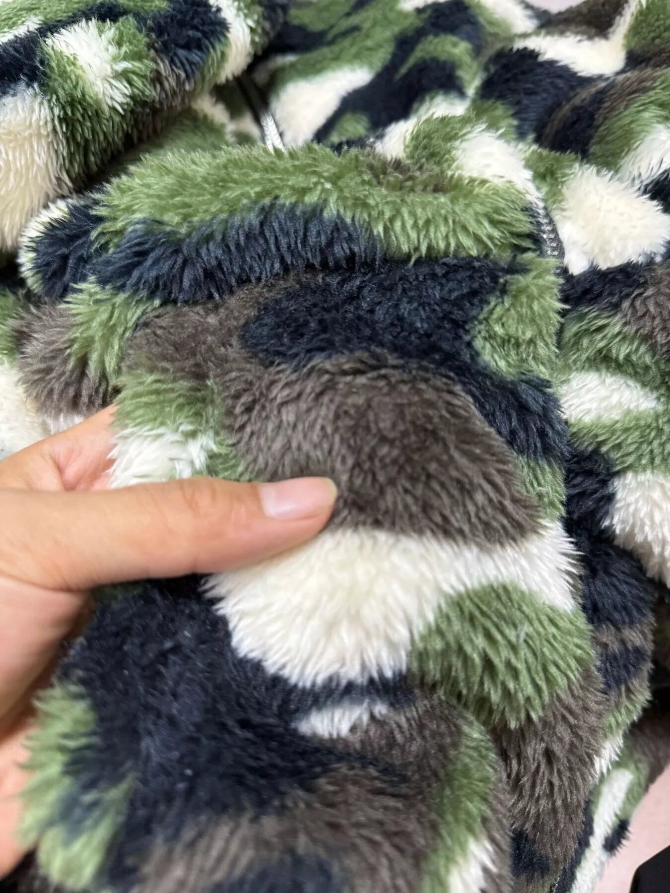 Fuzzy Camo Zip - Up Hoodie - PBNJ FASHIONS