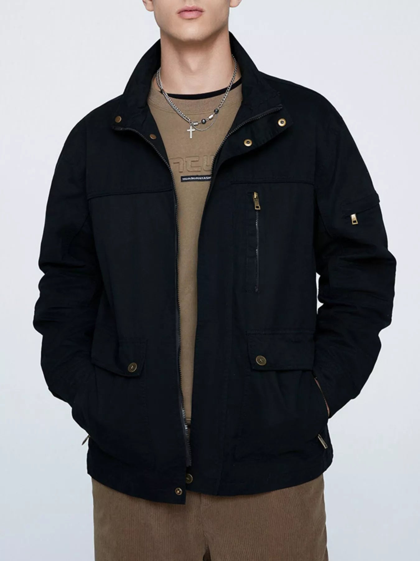 Men's Plus Size Casual Zip Up Lightweight Jacket - PBNJ FASHIONS