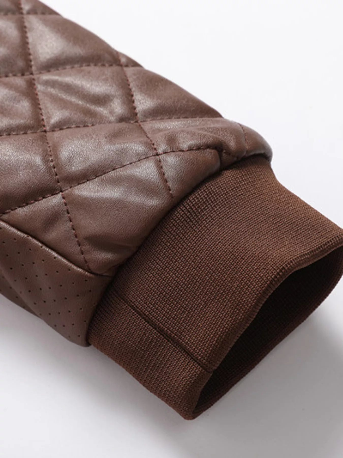 Men's Plus Size Quilted Faux Leather Bomber Jacket - PBNJ FASHIONS